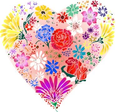 Flower Heart Stock Illustration