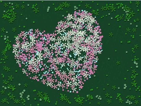 Flower heart Stock Illustration