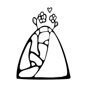 Flower on the hill Stock Illustration