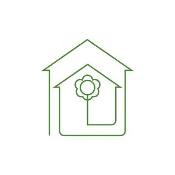 Flower house Illustrazione stock