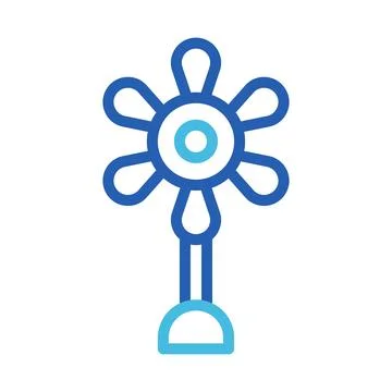 Flower icon duocolor blue colour easter symbol illustration. Stockillustratie