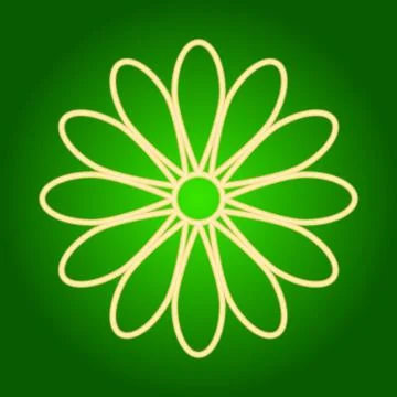 Flower icon Easter. Stock Illustration