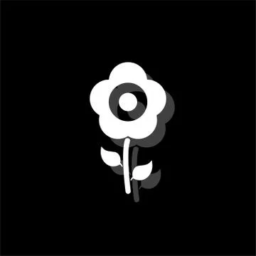 Flower icon flat Stock Illustration