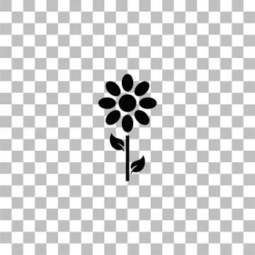 Flower icon flat Stock Illustration