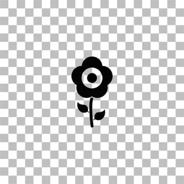 Flower icon flat Illustrazione stock