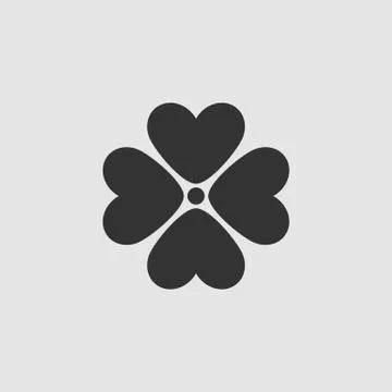 Flower icon flat. Stock Illustration