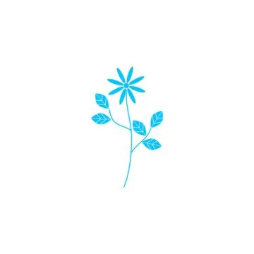 Flower icon flat. Stock Illustration