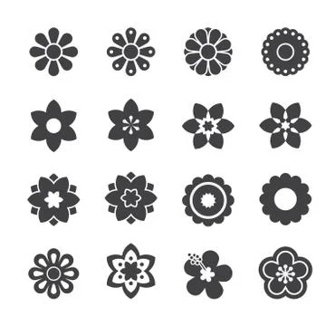Flower icon Illustrazione stock