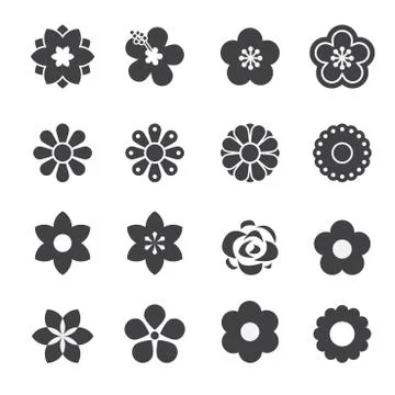 Flower icon Illustrazione stock