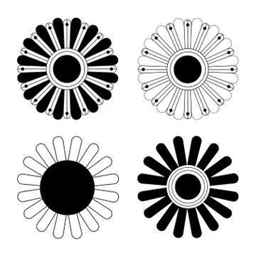 Flower icon Stock Illustration