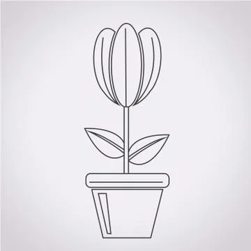 Flower icon Stock Illustration