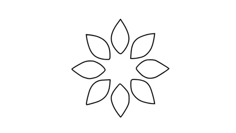 Flower icon isolated, black background, hd motion graphic animation Vidéo 314565590