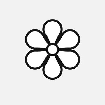 Flower icon isolated on white background. Vector illustration. Stock Illustration