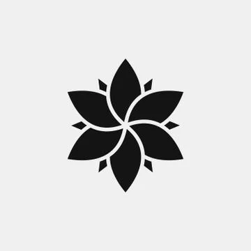 Flower icon logo design. simple flat vector illustration Stock Illustration