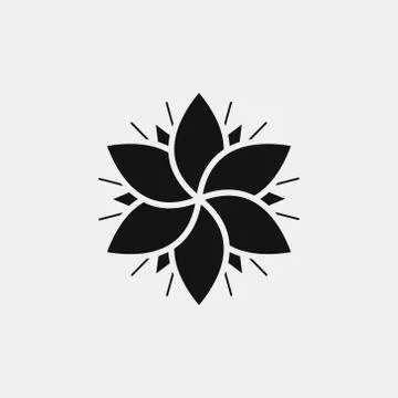 Flower icon logo design. simple flat vector illustration Stock Illustration