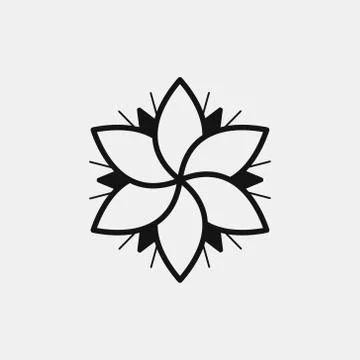 Flower icon logo design. simple flat vector illustration Illustrazione stock