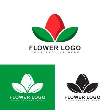 Flower icon logo Stock Illustration