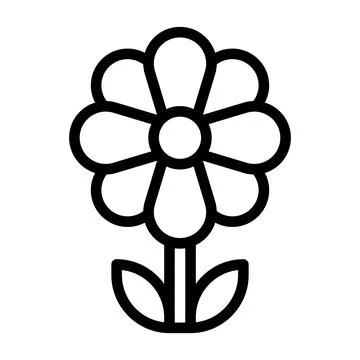 Flower icon outline style easter illustration vector element and symbol per.. 스톡 일러스트