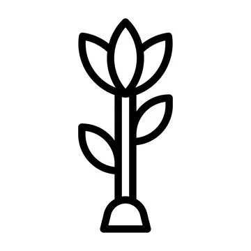 Flower icon outline style easter illustration vector element and symbol per.. 스톡 일러스트