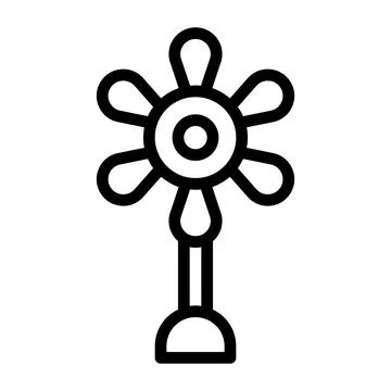 Flower icon outline style easter illustration vector element and symbol per.. Illustrazione stock