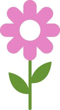 Flower icon. Retro spring summer white flower icon design vector Stock Illustration