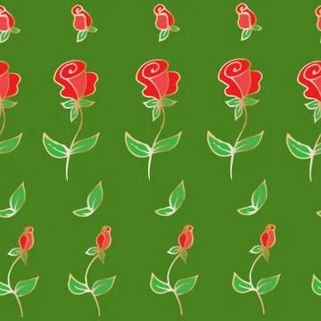 Flower icon. Set of decorative rose silhouettes Stock Illustration