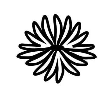 Flower icon simple isolated on white background. Illustrazione stock