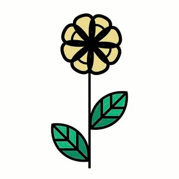 Flower icon simple isolated on white background. 스톡 일러스트