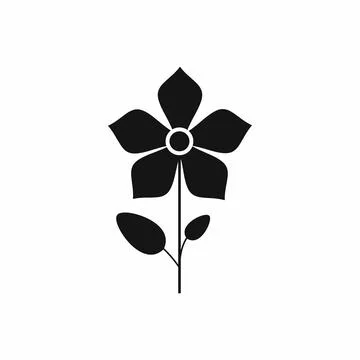 Flower icon in simple style Stock Illustration