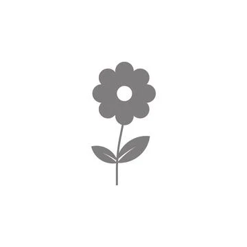 Flower icon. Simple web black icon, can be used as web element icon Stock Illustration