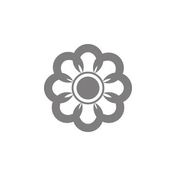 Flower Icon. Simple web black icon, can be used as web element icon Stock Illustration