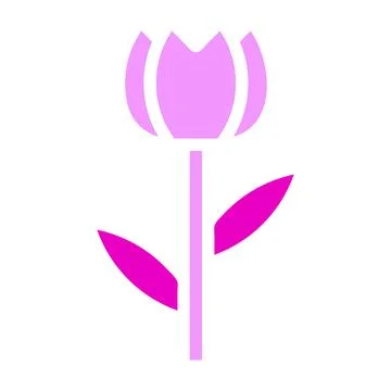 Flower icon solid duocolor pink colour mother day symbol illustration. 스톡 일러스트