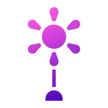 Flower icon solid gradient purple pink colour easter symbol illustration. Stock Illustration