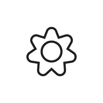 Flower Icon in trendy flat style isolated on grey background. Stock Illustration