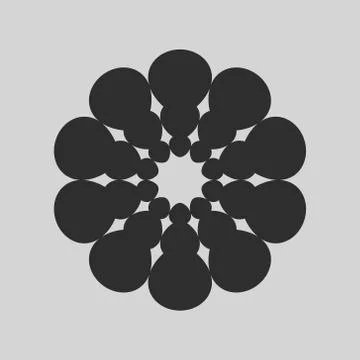 Flower Icon.   Vector.   Art Stock Illustration