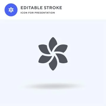 Flower icon vector, filled flat sign, solid pictogram isolated on white, logo Stock Illustration