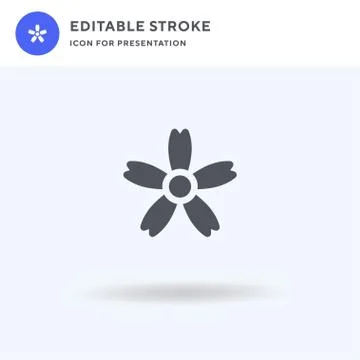 Flower icon vector, filled flat sign, solid pictogram isolated on white, logo Stock Illustration