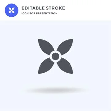 Flower icon vector, filled flat sign, solid pictogram isolated on white, logo Stock Illustration