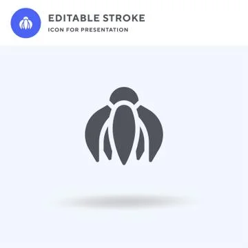 Flower icon vector, filled flat sign, solid pictogram isolated on white, logo Stock Illustration