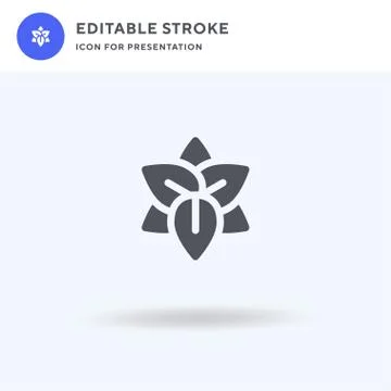 Flower icon vector, filled flat sign, solid pictogram isolated on white, logo Stock Illustration