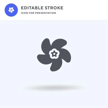 Flower icon vector, filled flat sign, solid pictogram isolated on white, logo 스톡 일러스트
