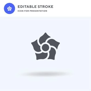 Flower icon vector, filled flat sign, solid pictogram isolated on white, logo Stock Illustration