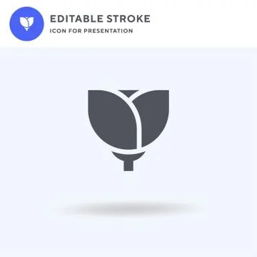 Flower icon vector, filled flat sign, solid pictogram isolated on white, logo Stock Illustration