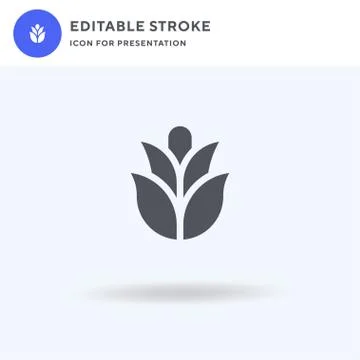 Flower icon vector, filled flat sign, solid pictogram isolated on white, logo 스톡 일러스트