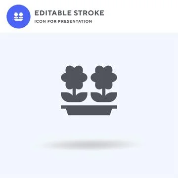 Flower icon vector, filled flat sign, solid pictogram isolated on white, logo Stock Illustration