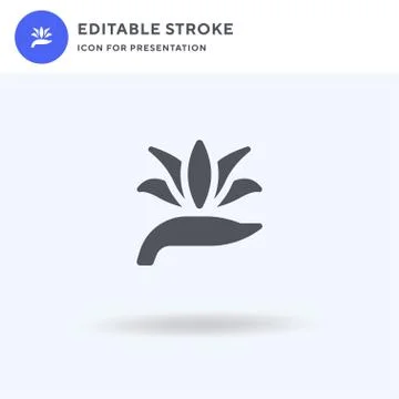 Flower icon vector, filled flat sign, solid pictogram isolated on white, logo Stock Illustration