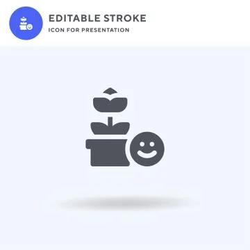 Flower icon vector, filled flat sign, solid pictogram isolated on white, logo 스톡 일러스트