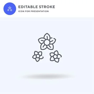 Flower icon vector, filled flat sign, solid pictogram isolated on white, logo Stock Illustration