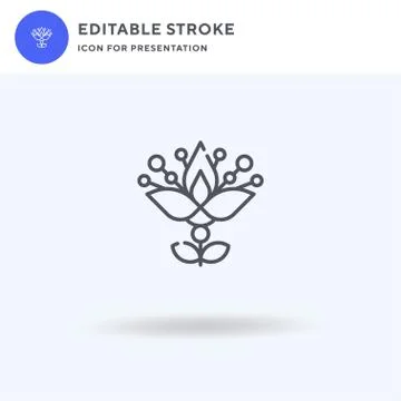 Flower icon vector, filled flat sign, solid pictogram isolated on white, logo Stock Illustration