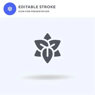 Flower icon vector, filled flat sign, solid pictogram isolated on white, logo 스톡 일러스트